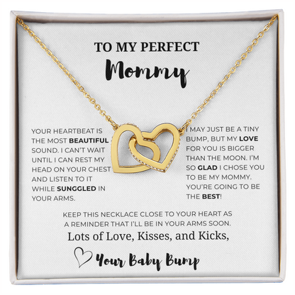 To My Perfect Mummy Interlocking Hearts Necklace