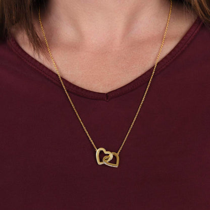To My Bonus Daughter Interlocking Hearts Necklace