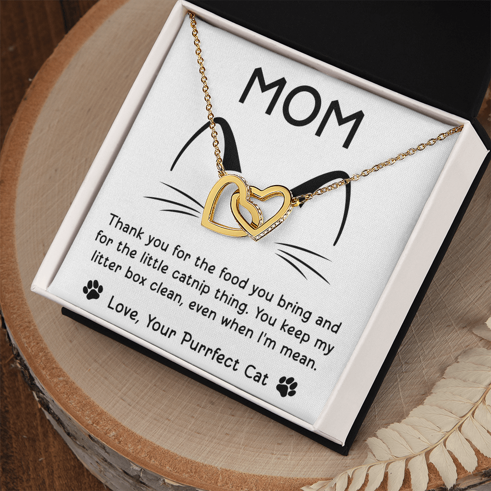 Purrfect Interlocking Hearts Necklace