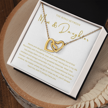 Mom & Daughter Interlocking Hearts Necklace