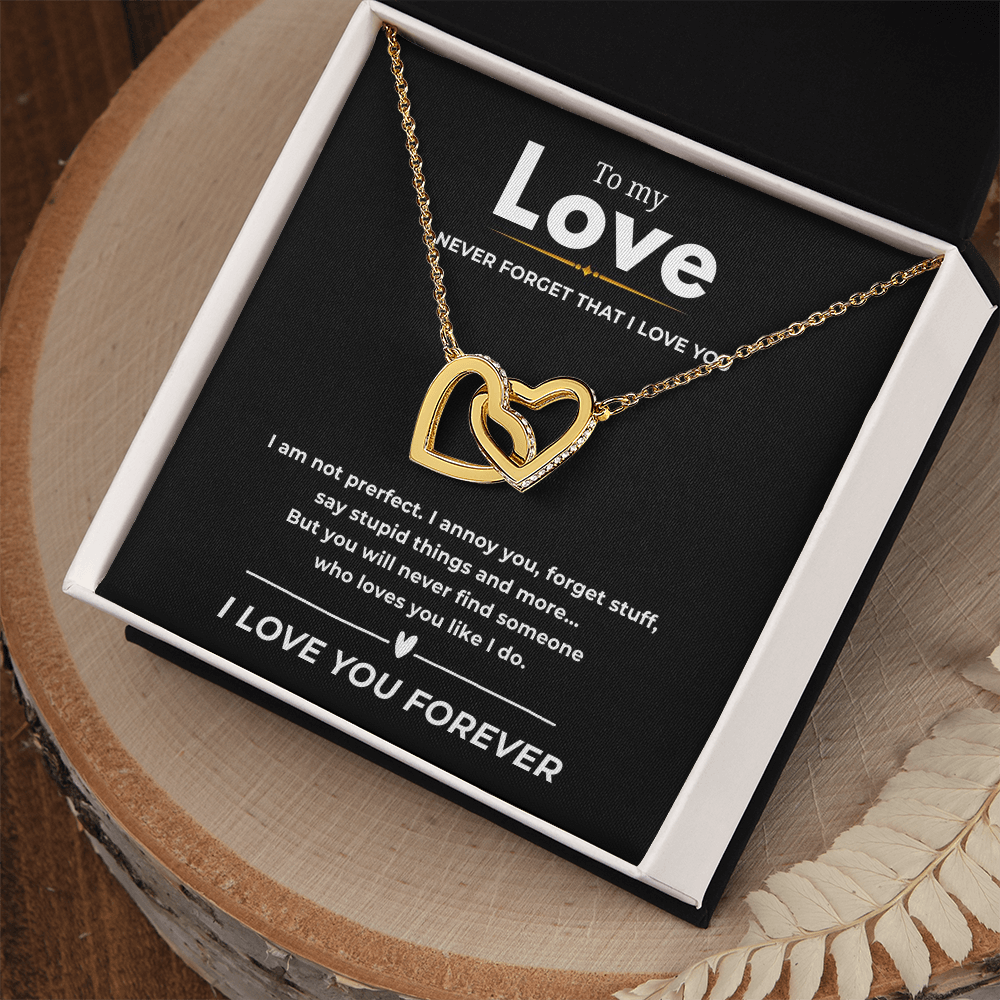To My Love Interlocking Hearts Necklace