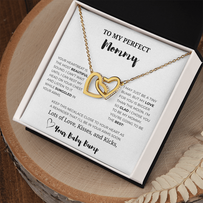 To My Perfect Mummy Interlocking Hearts Necklace