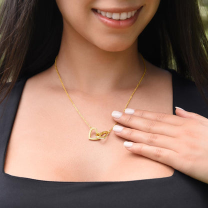 To My Daughter Interlocking Hearts Necklace