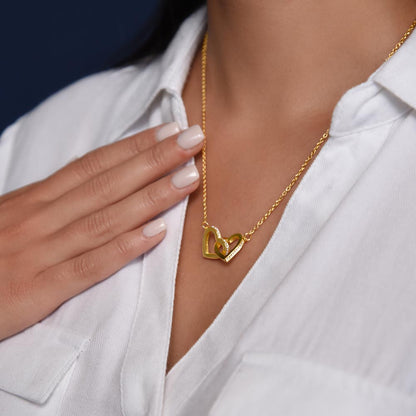 To My Daughter Interlocking Hearts Necklace