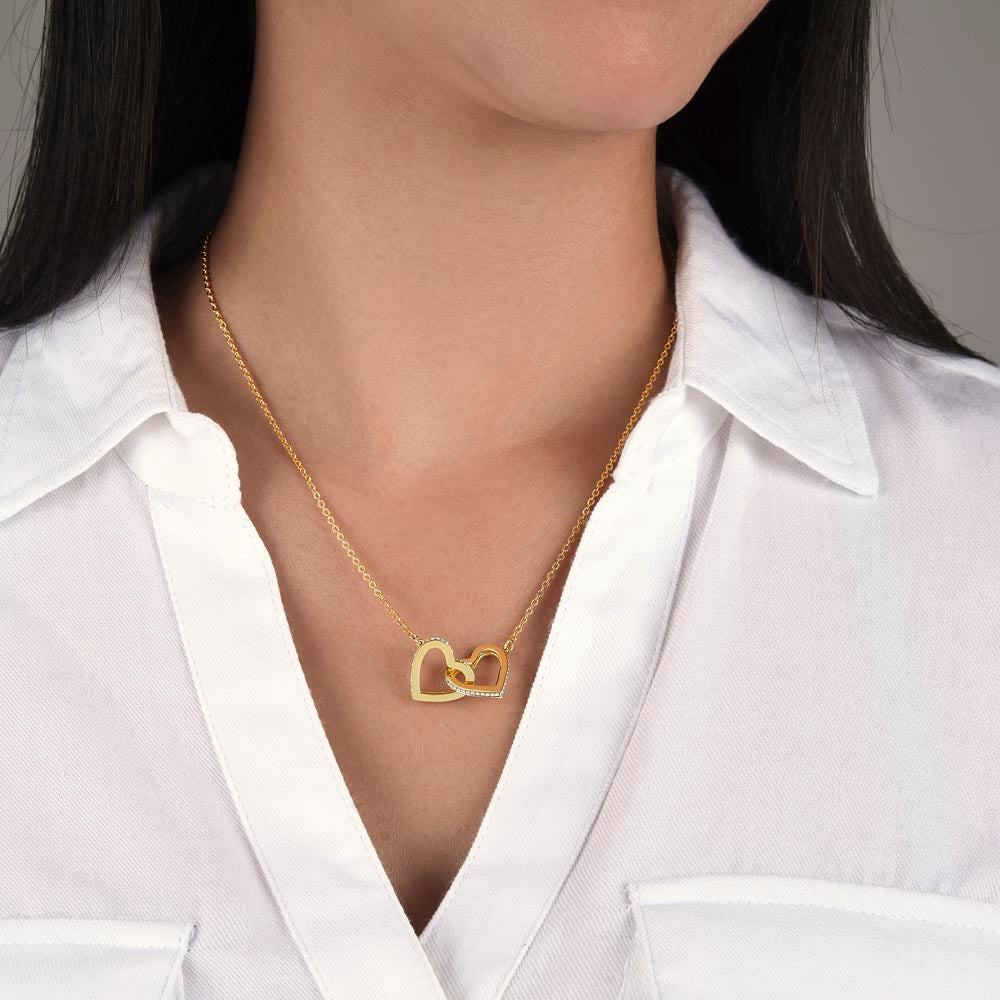 To My Daughter Interlocking Hearts Necklace