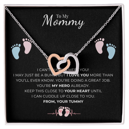 To My Mommy Interlocking Hearts Necklace