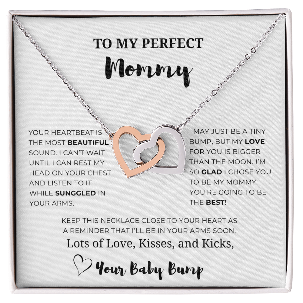 To My Perfect Mummy Interlocking Hearts Necklace