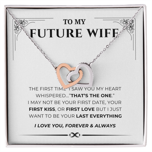 To My Future Wife Interlocking Hearts Necklace