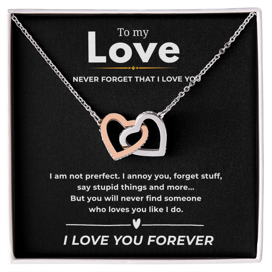 To My Love Interlocking Hearts Necklace
