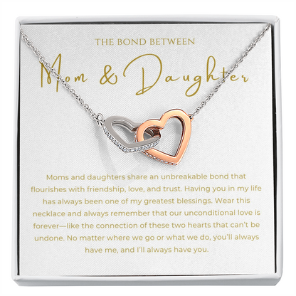 Mom & Daughter Interlocking Hearts Necklace
