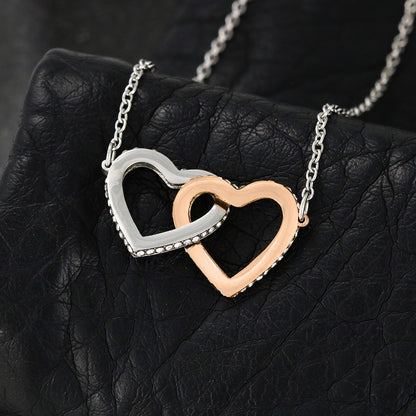 To My Wife Interlocking Hearts Necklace