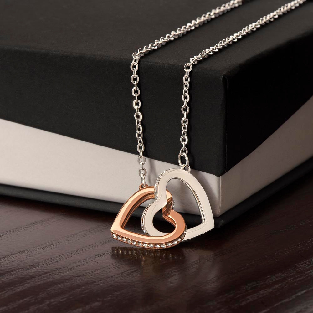 To My Man Interlocking Hearts Necklace