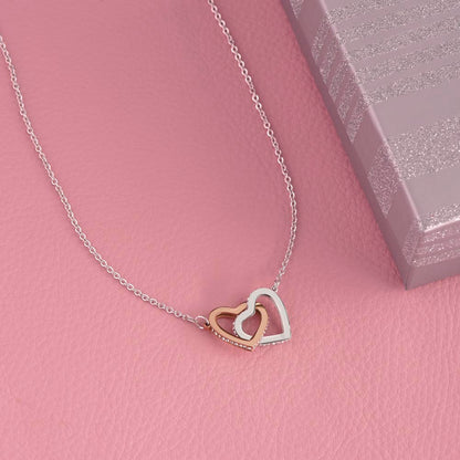 To My Wife Interlocking Hearts Necklace