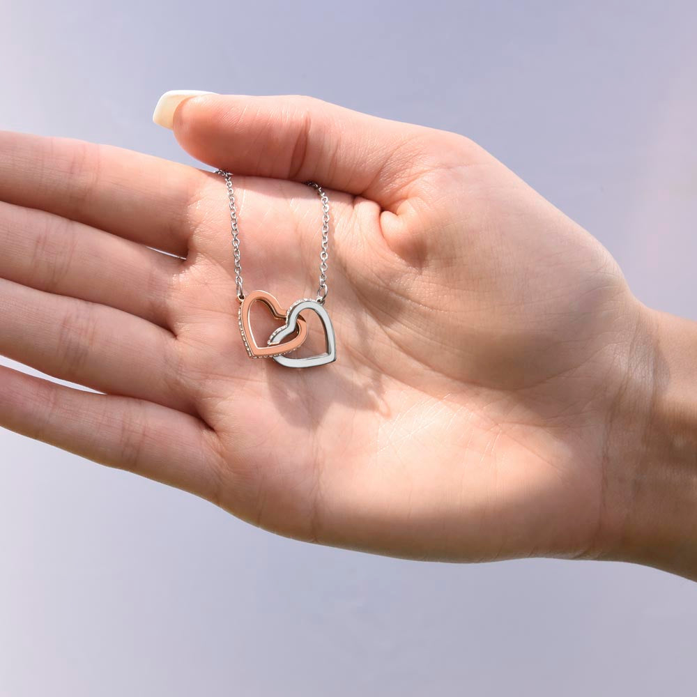 To My Bonus Daughter Interlocking Hearts Necklace