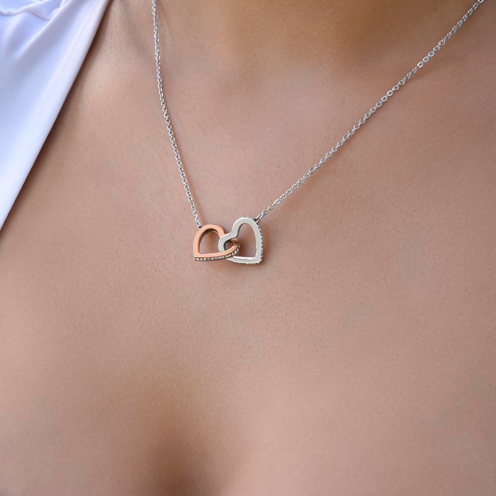 To My Beautiful Wife Interlocking Hearts Necklace