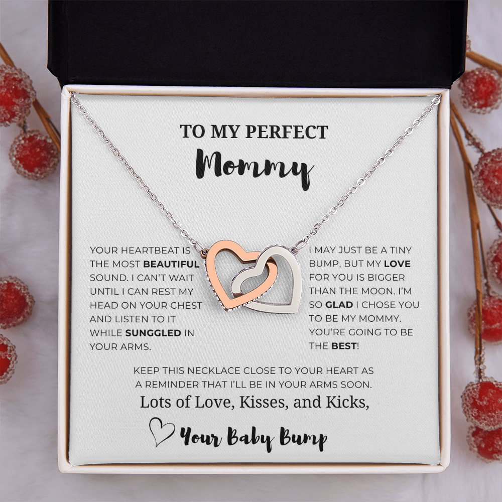 To My Perfect Mummy Interlocking Hearts Necklace