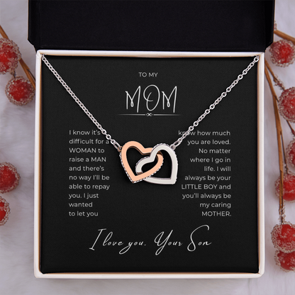 To My Mom Interlocking Hearts Necklace