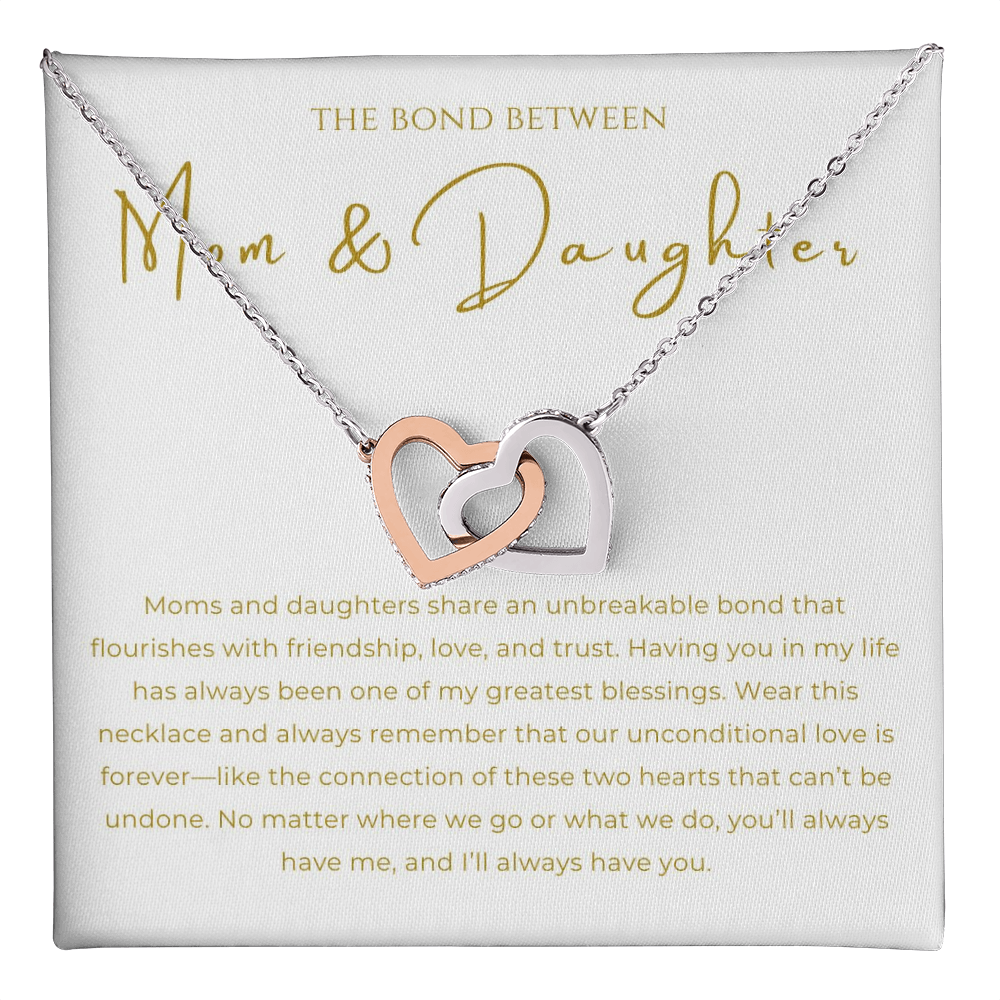 Mom & Daughter Interlocking Hearts Necklace