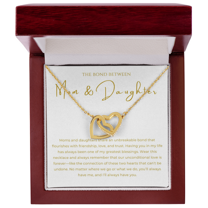 Mom & Daughter Interlocking Hearts Necklace