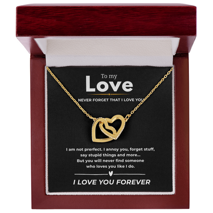 To My Love Interlocking Hearts Necklace