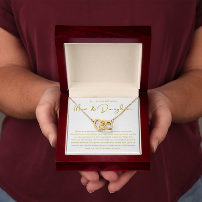 Mom & Daughter Interlocking Hearts Necklace