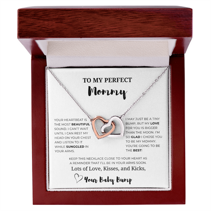 To My Perfect Mummy Interlocking Hearts Necklace