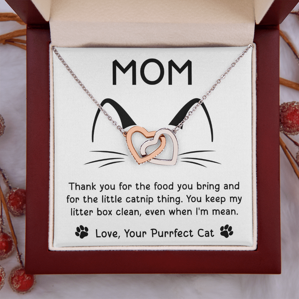 Purrfect Interlocking Hearts Necklace