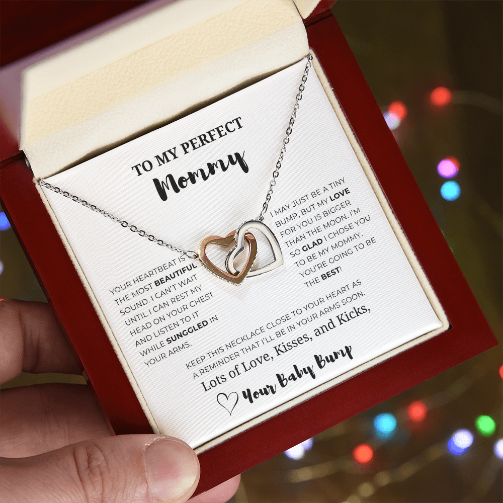 To My Perfect Mummy Interlocking Hearts Necklace