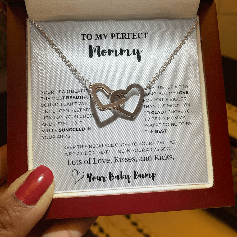 To My Perfect Mummy Interlocking Hearts Necklace
