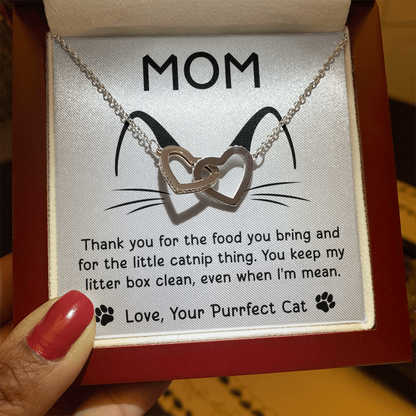 Purrfect Interlocking Hearts Necklace
