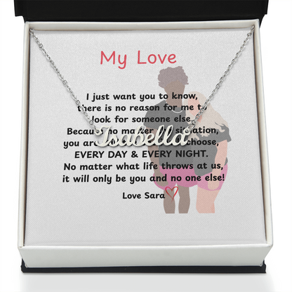 Custom  My Love Name Necklace