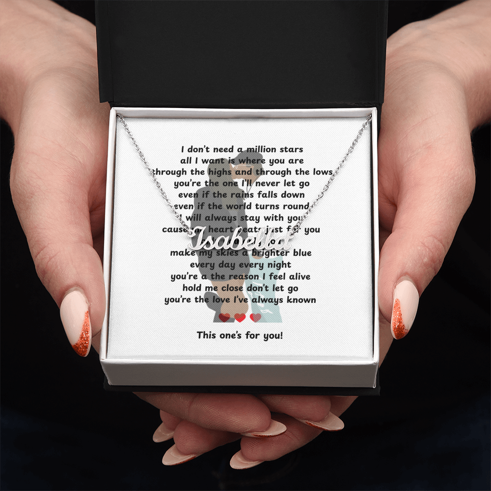 Custom This One's For You Name Necklace