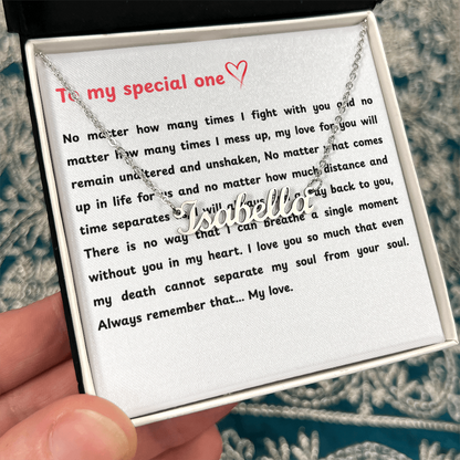 Custom To My Special One Name Necklace