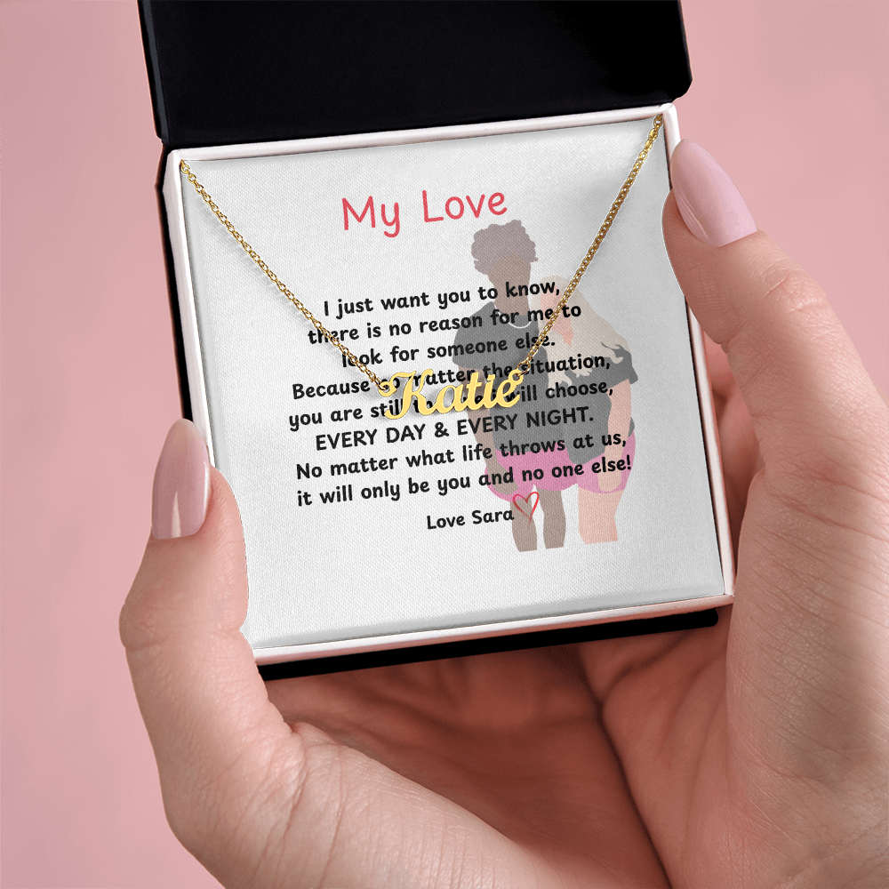 Custom  My Love Name Necklace