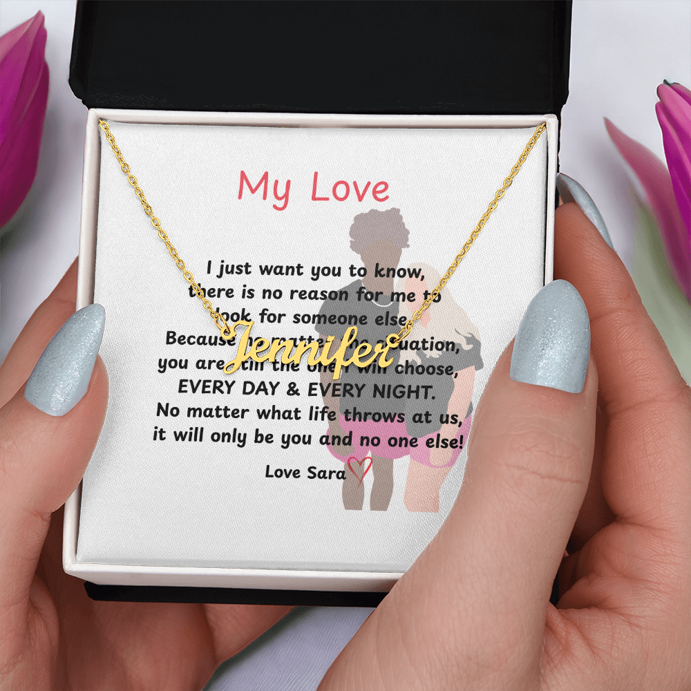 Custom  My Love Name Necklace