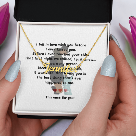 Custom This One's For You Name Necklace