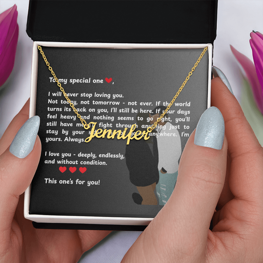 Custom To My Special One Name Necklace