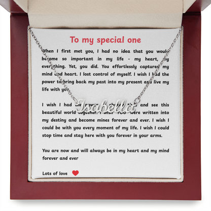 Custom Name Necklace To My Special One