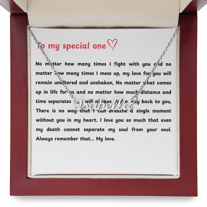 Custom To My Special One Name Necklace