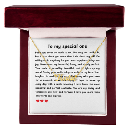 Custom Name Necklace To My Special One