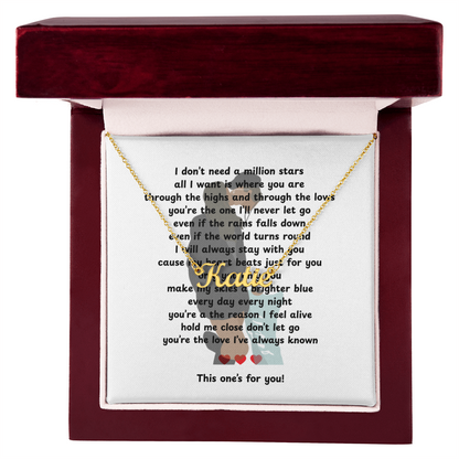 Custom This One's For You Name Necklace