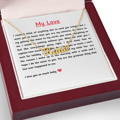 Custom Name Necklace for My Love