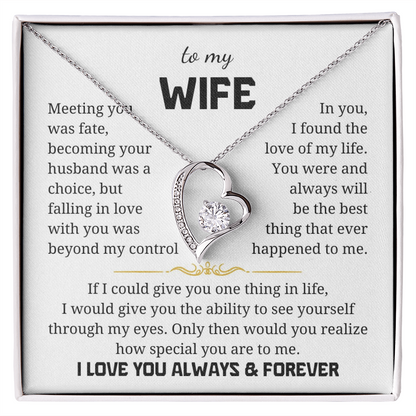 To My Wife  Forever Love Necklace