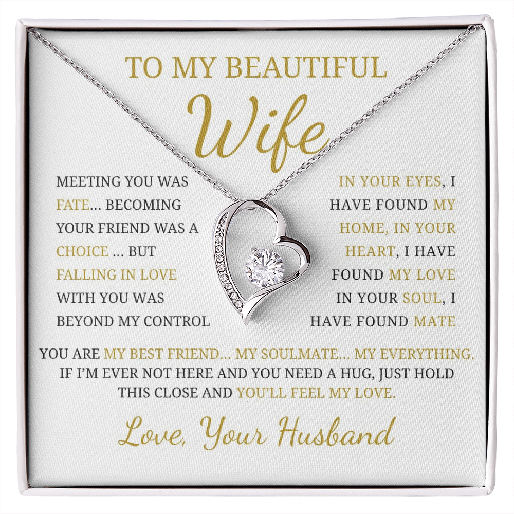To My Beautiful Wife  Forever Love Necklace