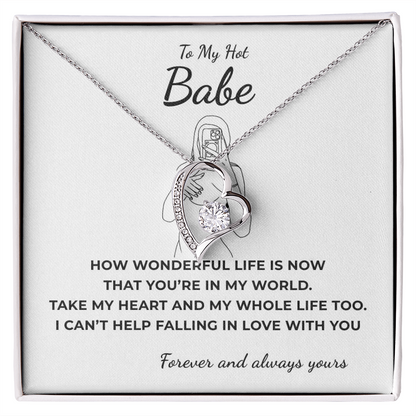 To My Hot Babe Forever Love Necklace
