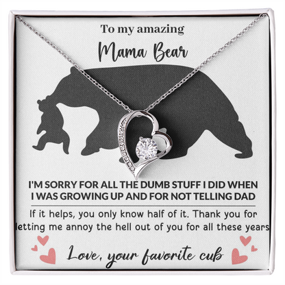 Mama Bear Forever Love Necklace