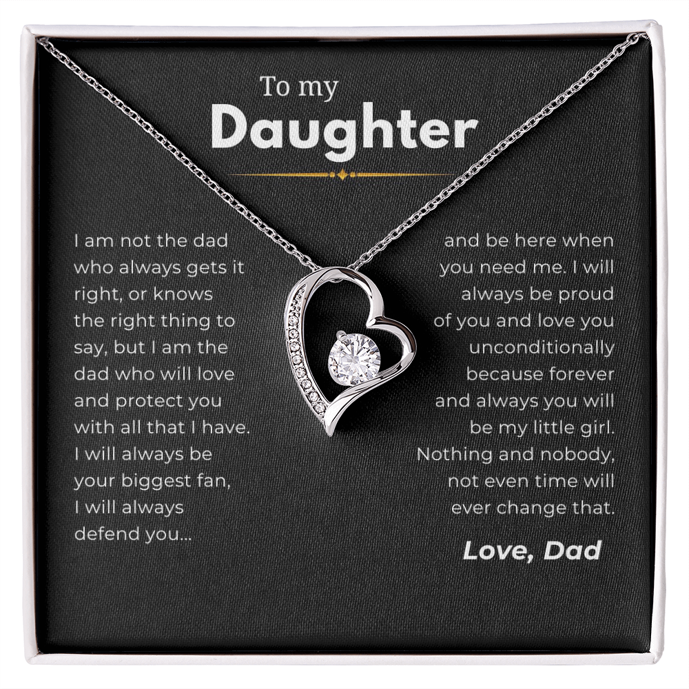To My Daughter Interlocking Hearts Necklace