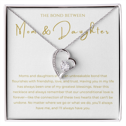 Mom & Daughter Interlocking Hearts Necklace