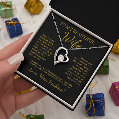 To My Beautiful Wife  Forever Love Necklace