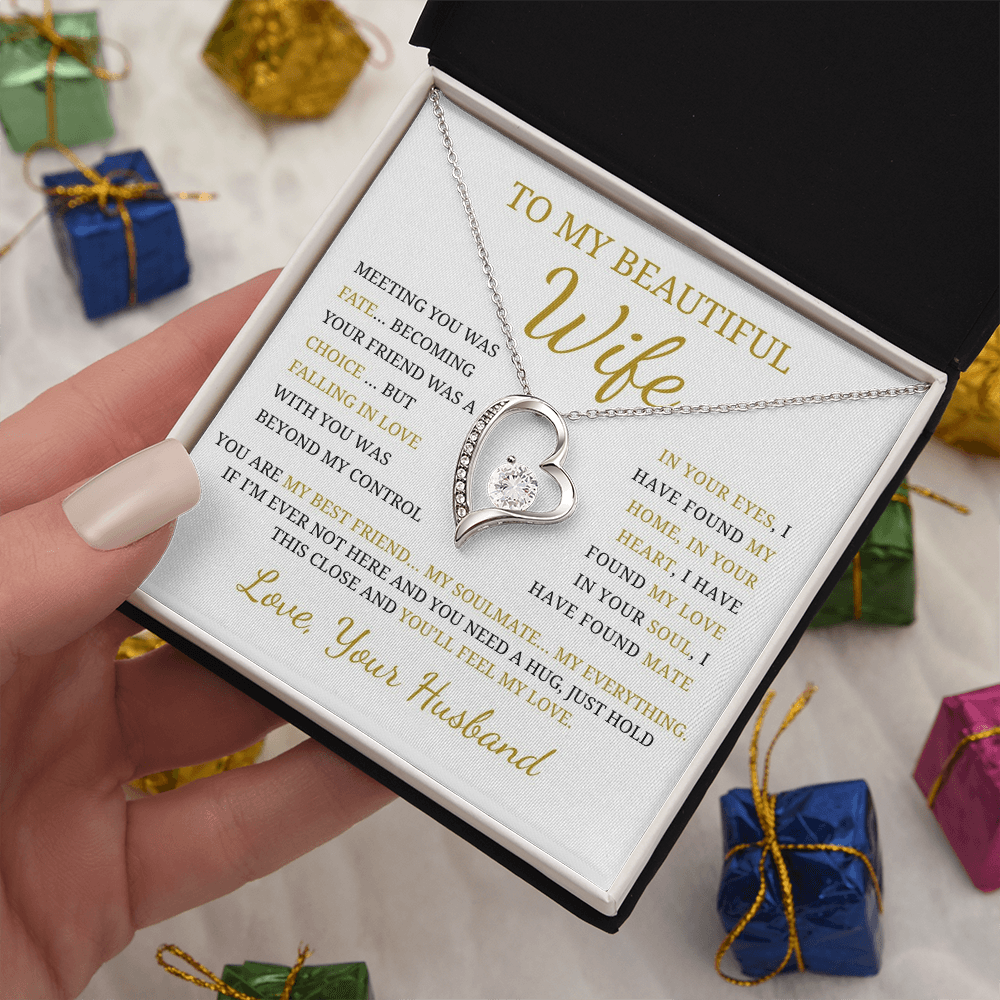 To My Beautiful Wife  Forever Love Necklace